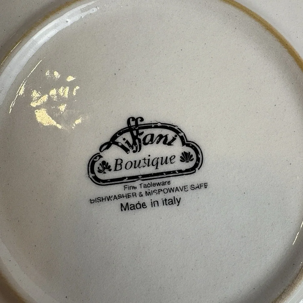 Tiffani Boutique Vintage Ceramic Serving Bowl 14.5in Hand Painted Italy Tomato